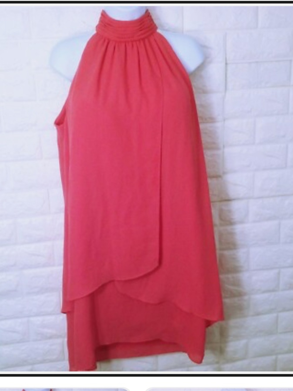 Zara coral high neck dress! Sz L